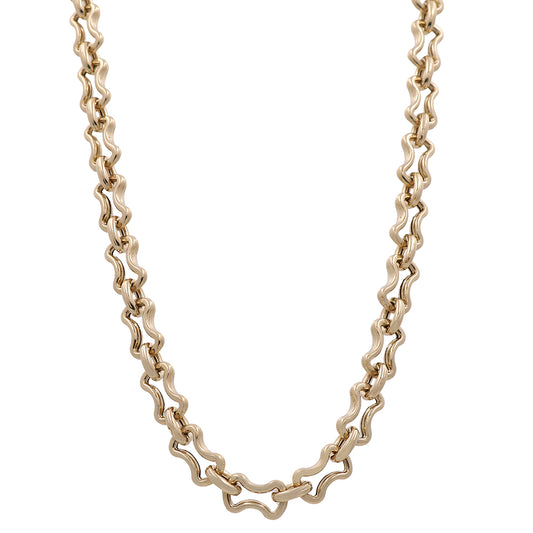 14K Yellow Gold Fashion Links Necklace
