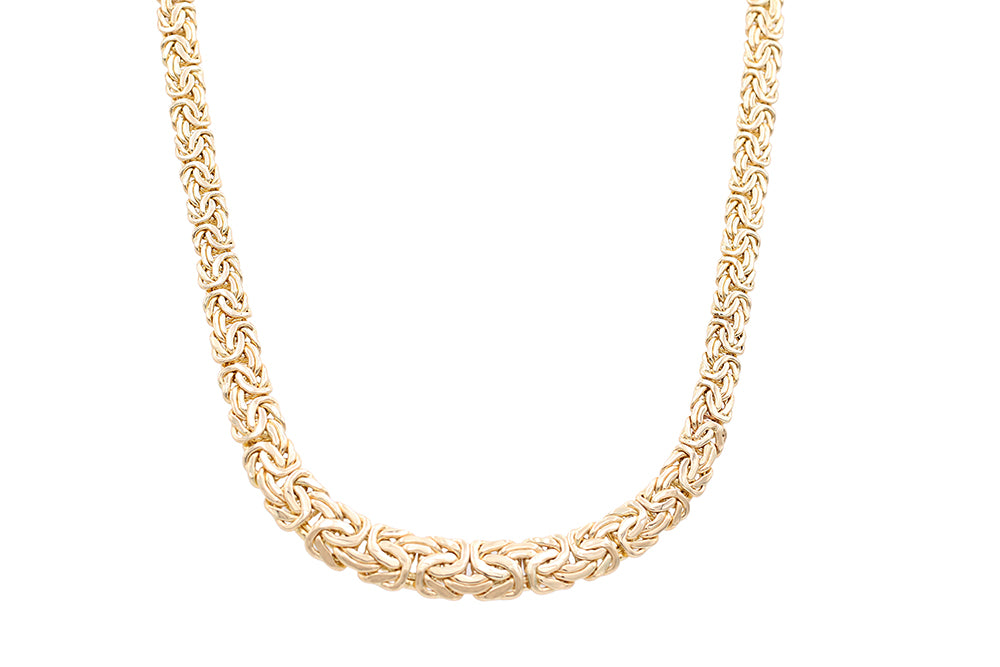 14K Yellow Gold Fashion Twisted Mesh Necklace