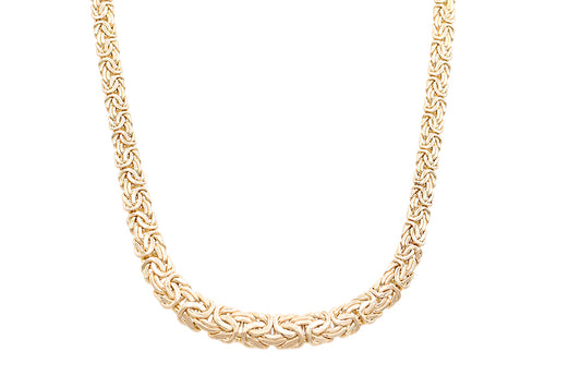 14K Yellow Gold Fashion Twisted Mesh Necklace