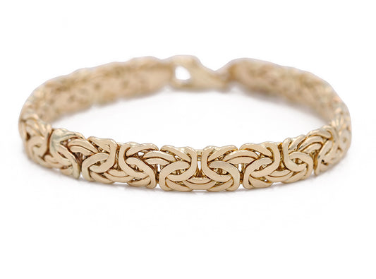 14K Tri-Color Gold Fashion Mesh Bracelet