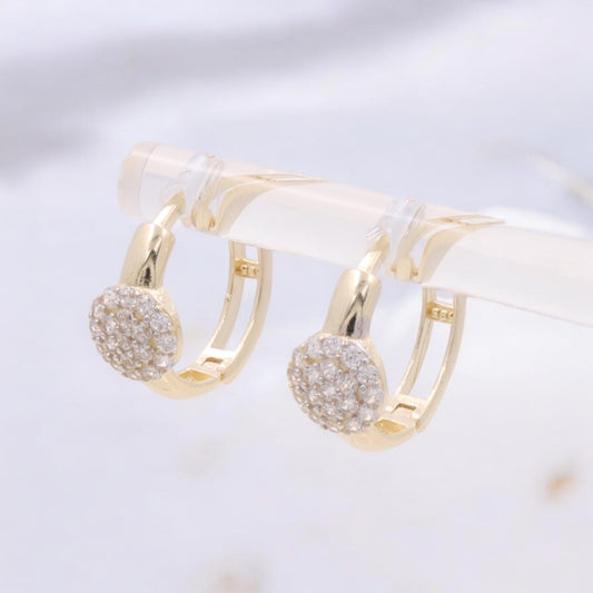 14K Yellow Gold Fashion Hoop Earrings