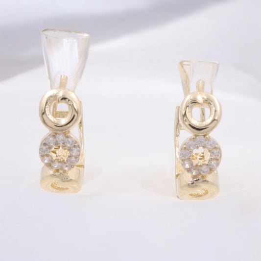 14K Yellow Gold Fashion Hoop Earrings