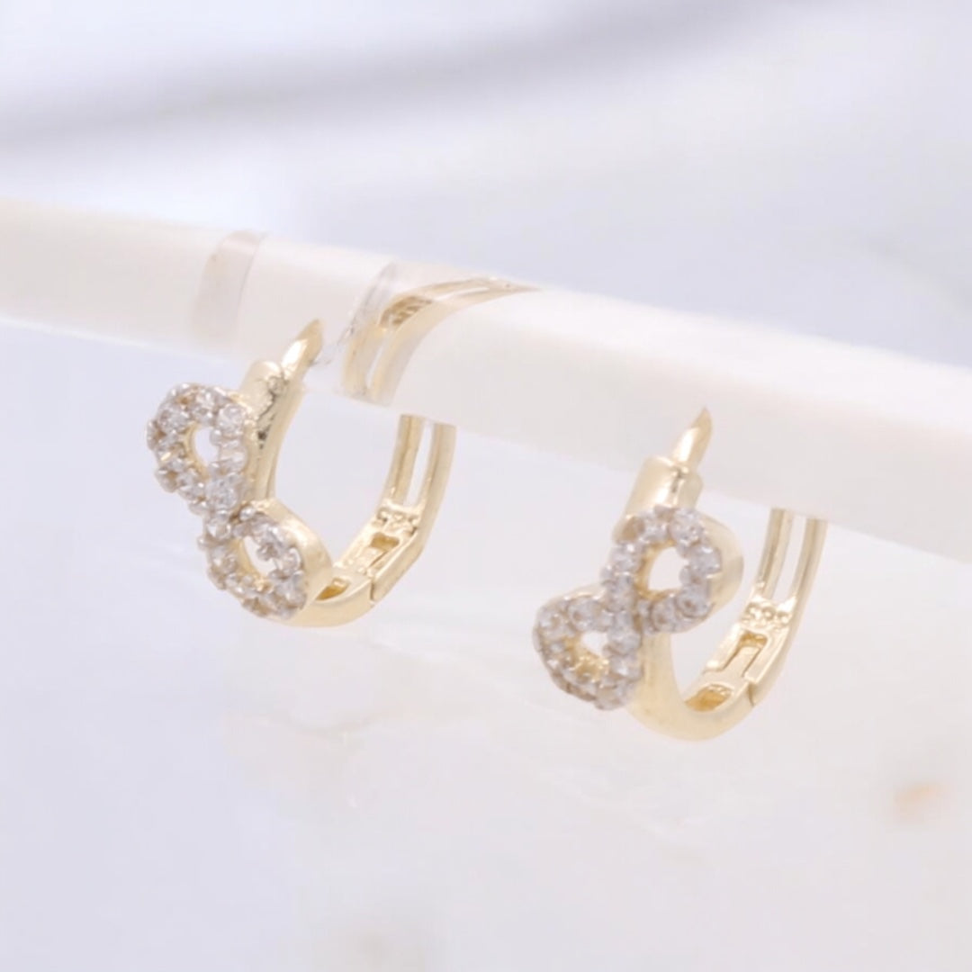 14K Yellow Gold Fashion Hoop Earrings