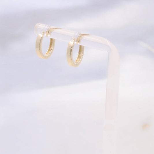 14K Yellow Gold Fashion Hoop Earrings