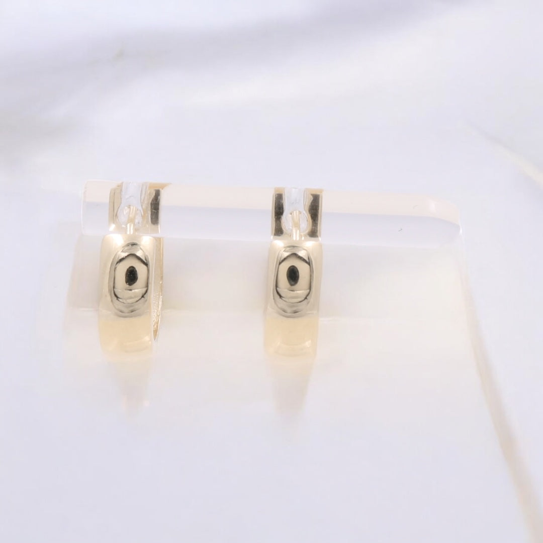 14K Yellow Gold Fashion Hoop Earrings