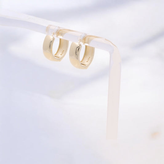 14K Yellow Gold Fashion Hoop Earrings