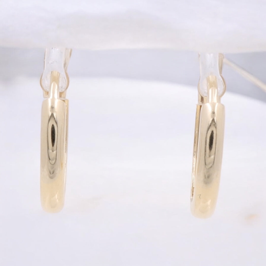 14K Yellow Gold Fashion Hoop Earrings