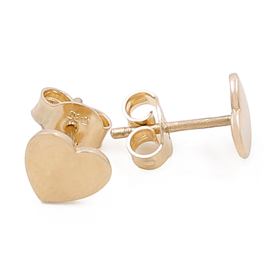 14K Yellow Gold Fashion Heart Earrings