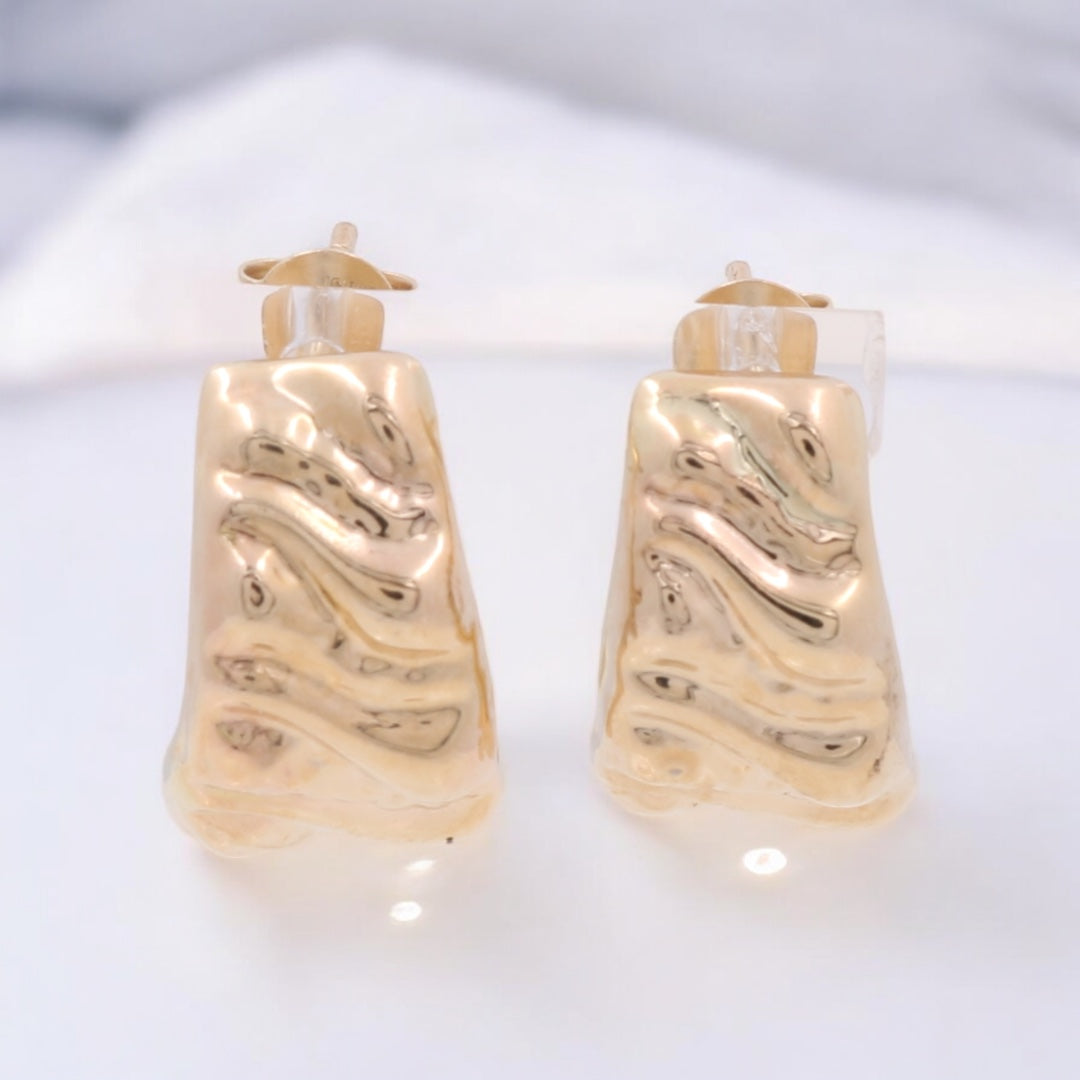 14K Yellow Gold Fashion Drop Earrings