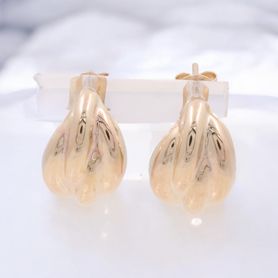 14K Yellow Gold Fashion Drop Earrings