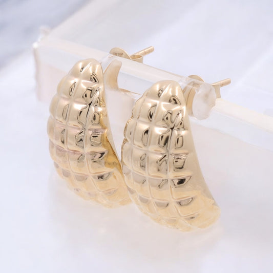 14K Yellow Gold Fashion Drop Earrings