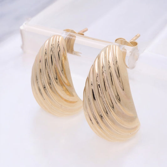 14K Yellow Gold Fashion Drop Earrings