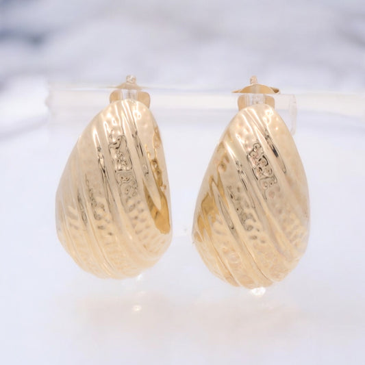 14K Yellow Gold Fashion Drop Earrings