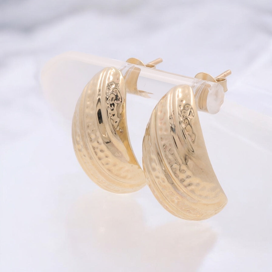 14K Yellow Gold Fashion Drop Earrings