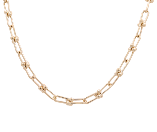 14K Yellow Gold Italian Link Necklace