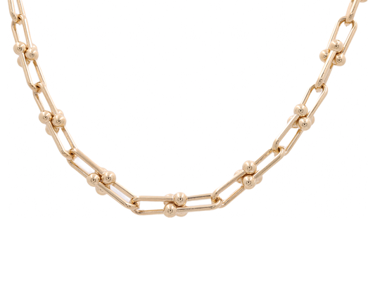 14K Yellow Gold Italian Link Necklace