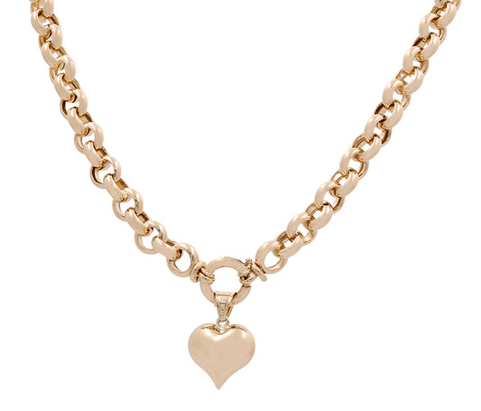 14K Yellow Gold Heart Necklace