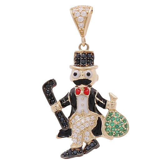 14K Yellow Gold Little Man Pendant