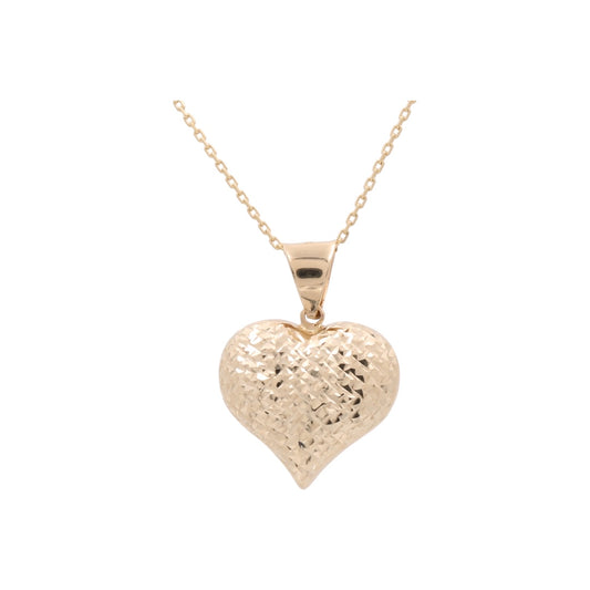 14K Yellow Gold Heart Pendant