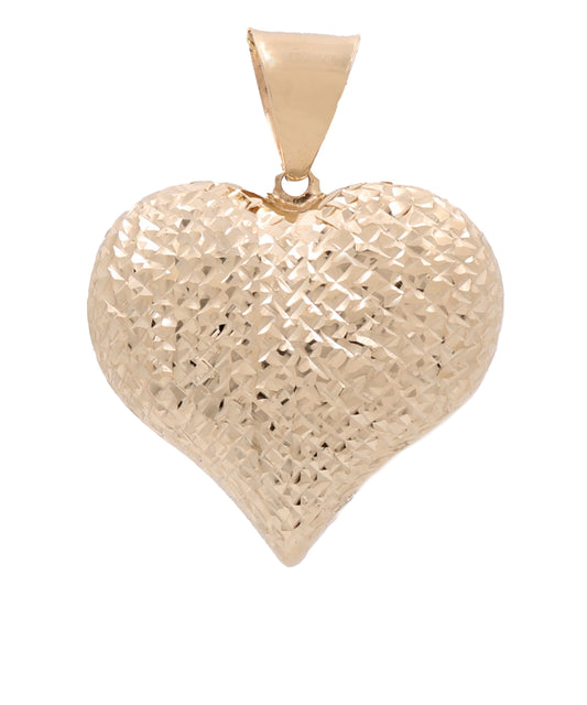 14K Yellow Gold Heart Pendant