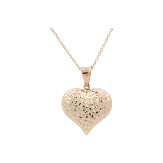 14K Yellow Gold Heart Pendant