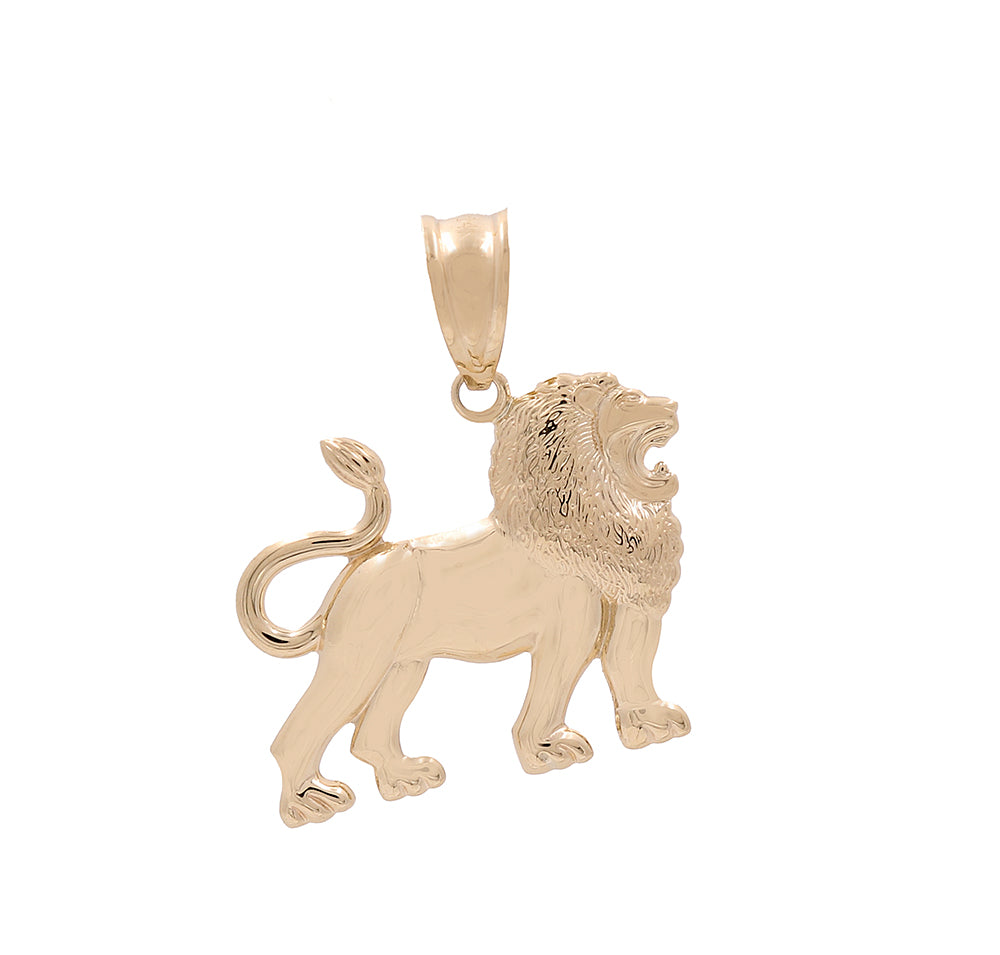 14K Yellow Gold Lion Pendant