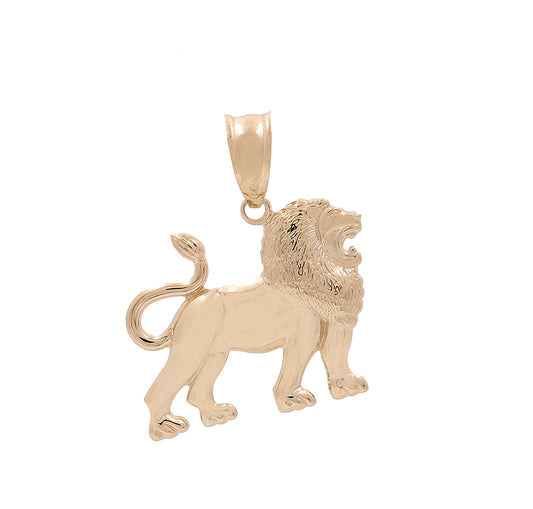 14K Yellow Gold Lion Pendant