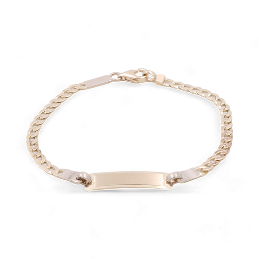 14K Yellow Gold Nameplate Kids Bracelet