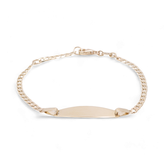 14K Yellow Gold Nameplate Kids Bracelet