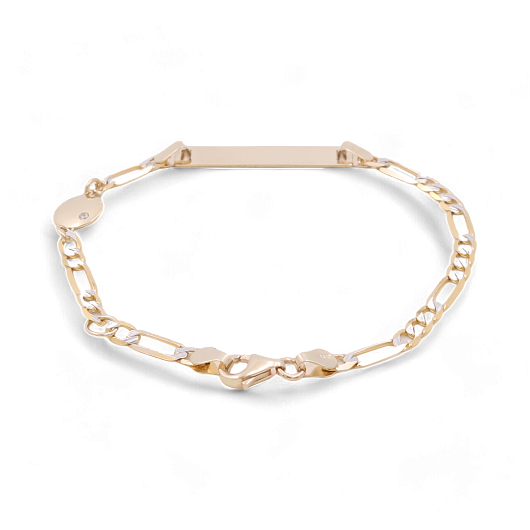 14K Yellow Gold Nameplate Kids Bracelet