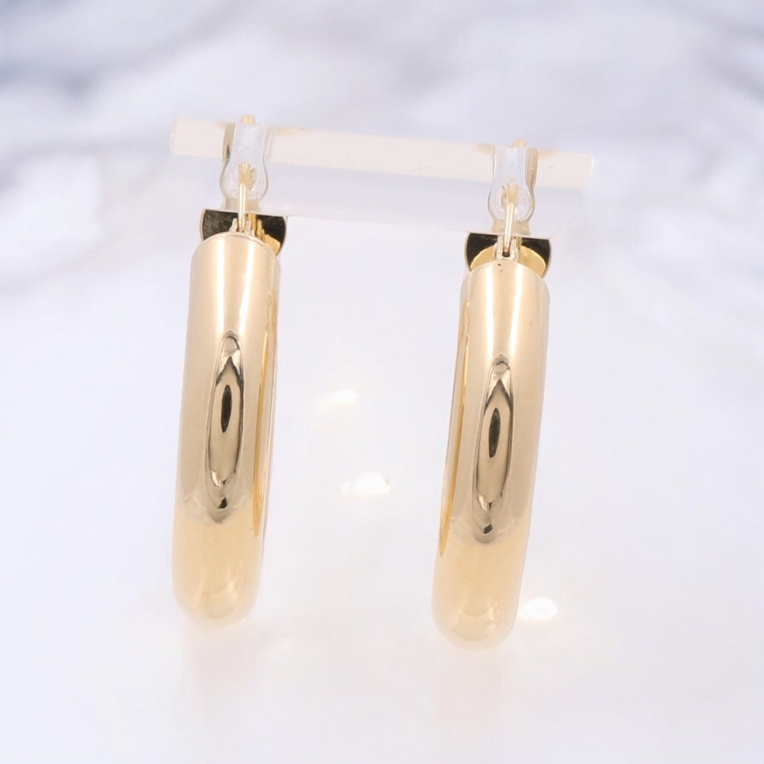 14K Yellow Gold Fashion Hoop Earrings