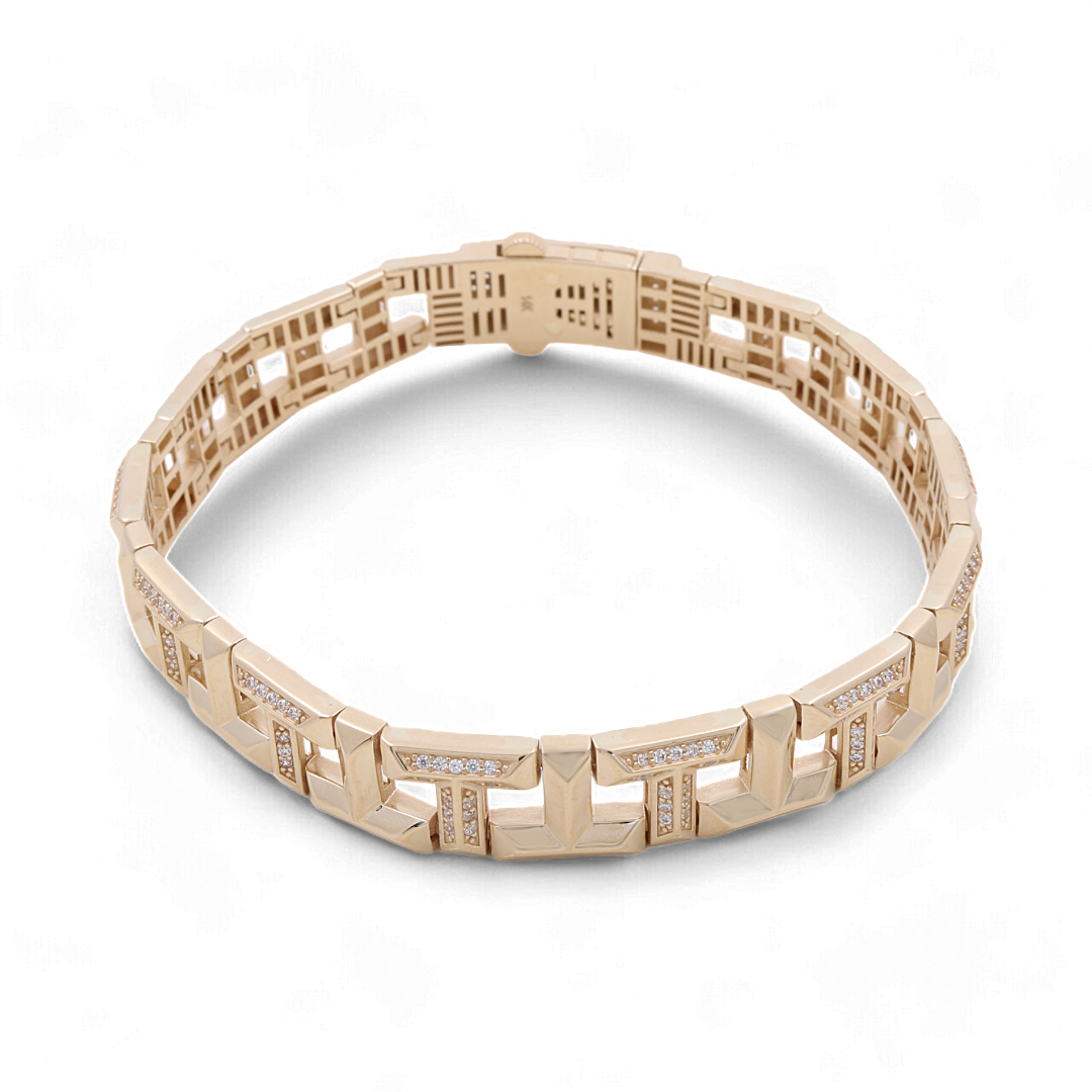 14K Yellow Gold Fashion Italian Link Bracelet