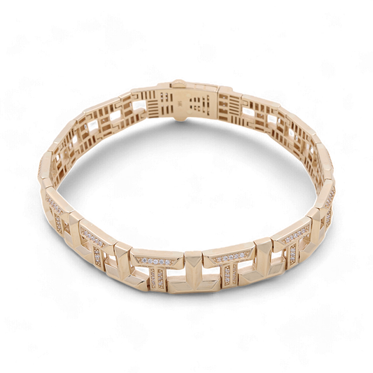 14K Yellow Gold Fashion Italian Link Bracelet