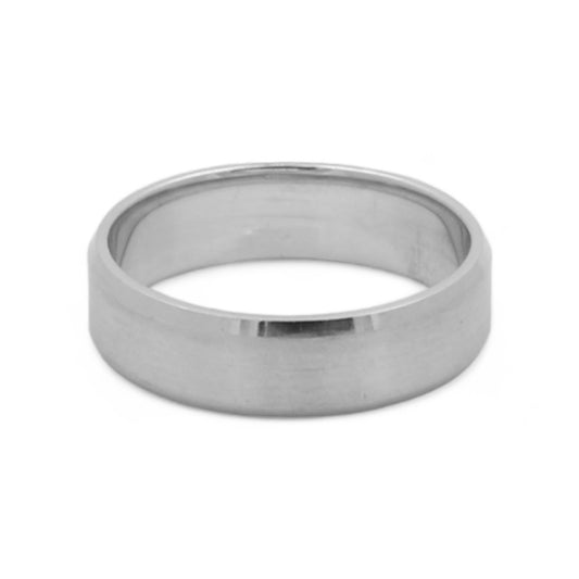 14K White Gold Men's Wedding Band