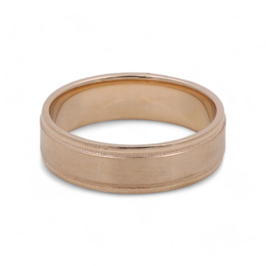 14K Yellow Gold Men's Wedding Band