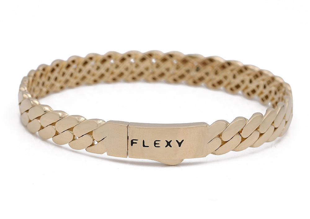 14K Yellow Gold Fashion Flex Bracelet