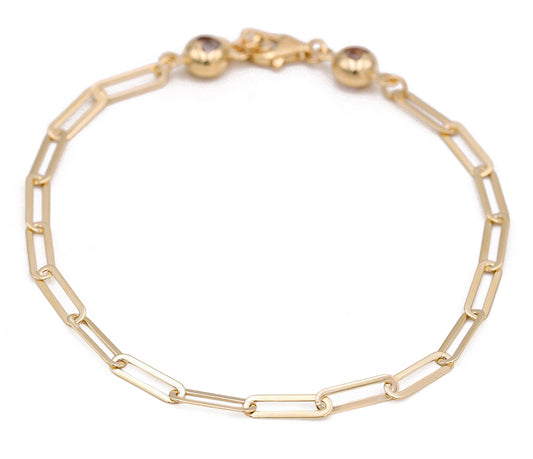 14K Yellow Gold Fashion Link Bracelet