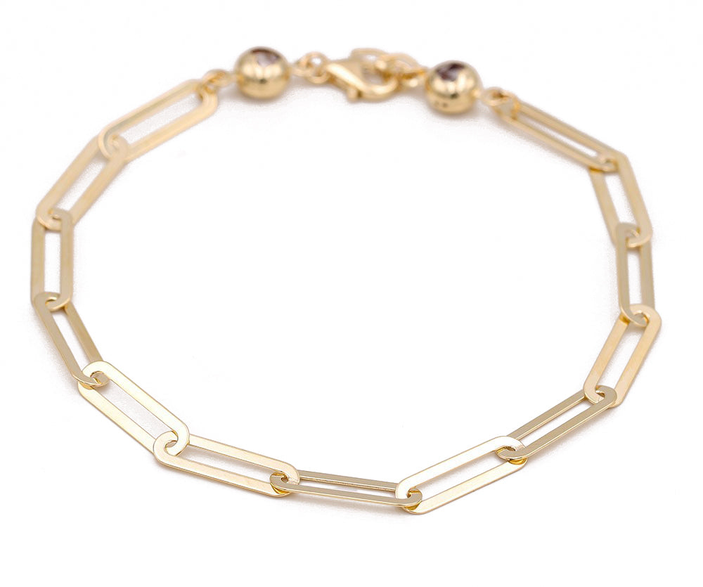 14K Yellow Gold Fashion Link Bracelet