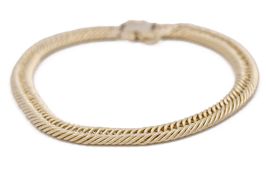 14K Yellow Gold Braided fashion Bracelet