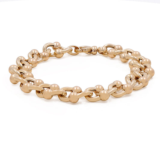 14K Yellow Gold Fashion Links Bracelet