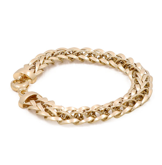 14K Yellow Gold Fashion Links Bracelet