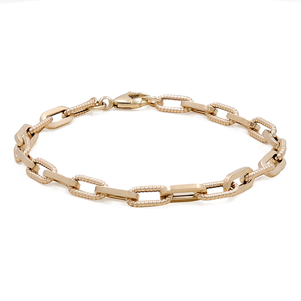 14K Yellow Gold Fashion Links Bracelet