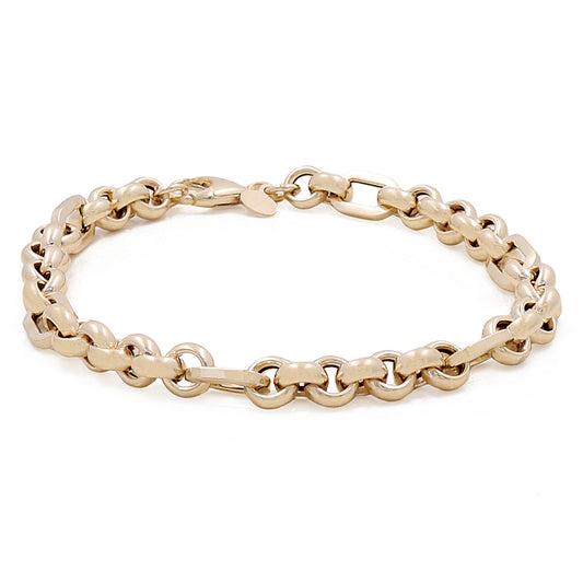 14K Yellow Gold Fashion Links Bracelet