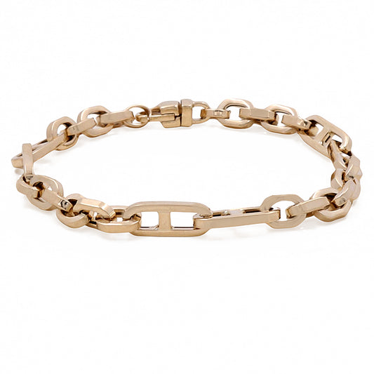 14K Yellow Gold Fashion Links Bracelet