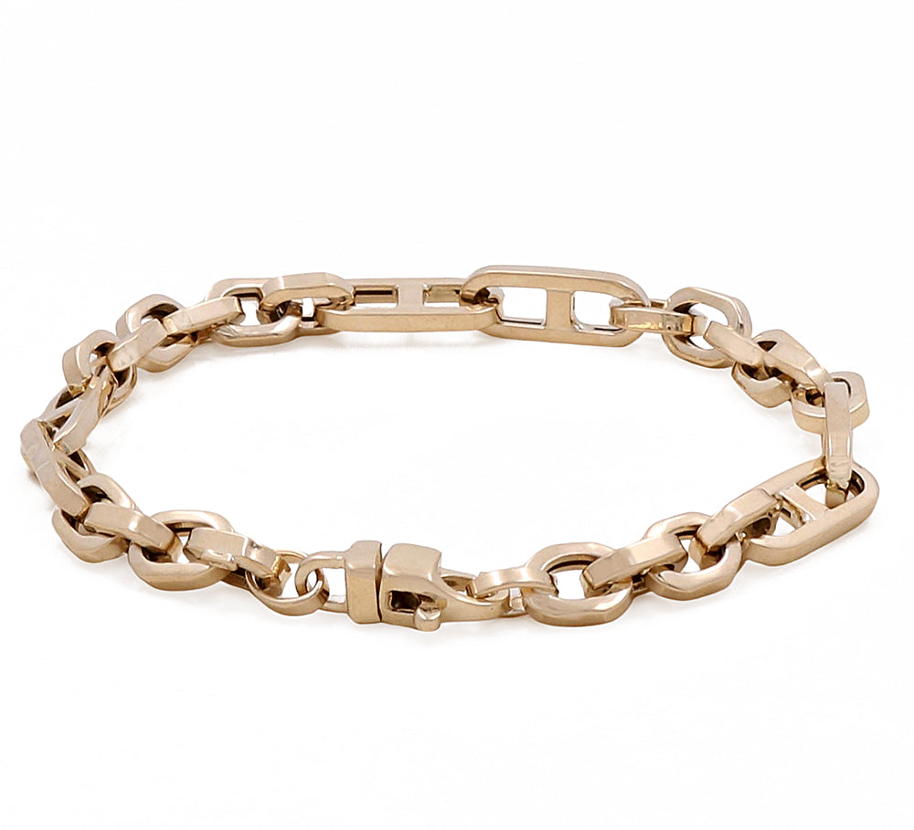 14K Yellow Gold Fashion Links Bracelet