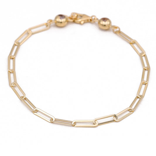 14K Yellow Gold Fashion Links Bracelet