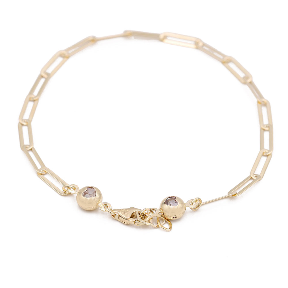 14K Yellow Gold Fashion Links Bracelet