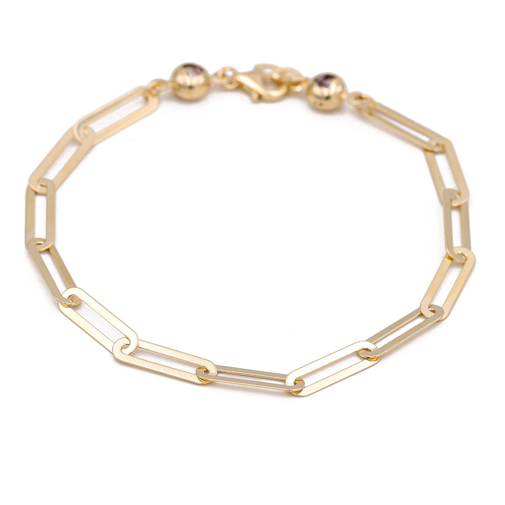14K Yellow Gold Fashion Links Bracelet