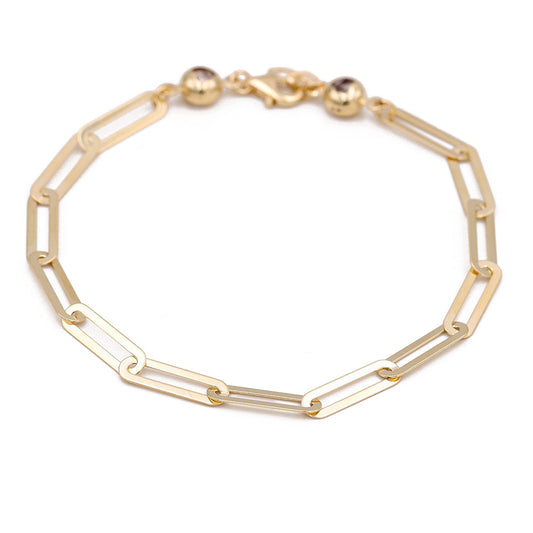 14K Yellow Gold Fashion Links Bracelet