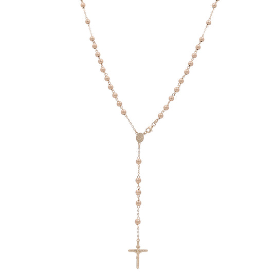 14K Yellow Gold Italian Rosary Necklace